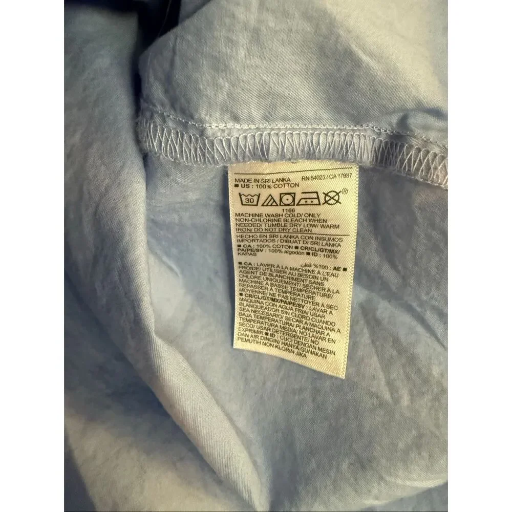 Old Navy blue oversized boyfriend button down size large - Picture 5 of 8